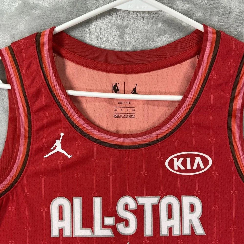 NBA Lebron James All-Star Game 2020 Jersey Mens 40 Small Swingman Air Jordan Red
